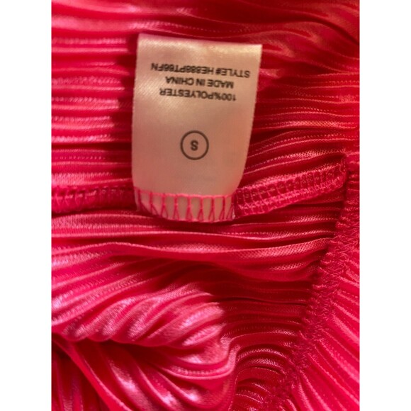 Fashion Nova 2pc Pants Top Sz S Pink Ribbed Long Sleeve Button Down V-Neck Sheer - Picture 16 of 16